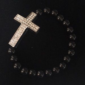 Cross Handmade Rhinestone Bracelet